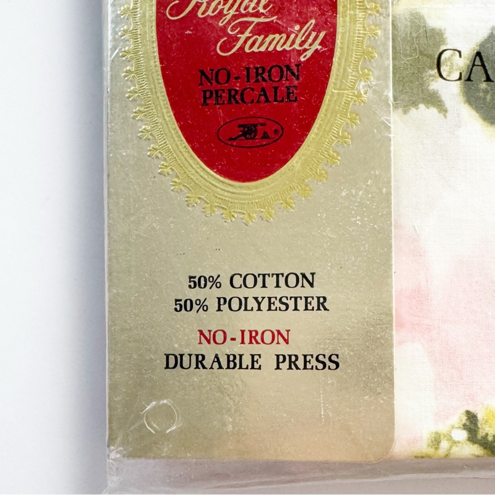 Cannon Royal Family No Iron Vintage Percale Standard Pillowcases in Floral | NWT - Picture 3 of 8